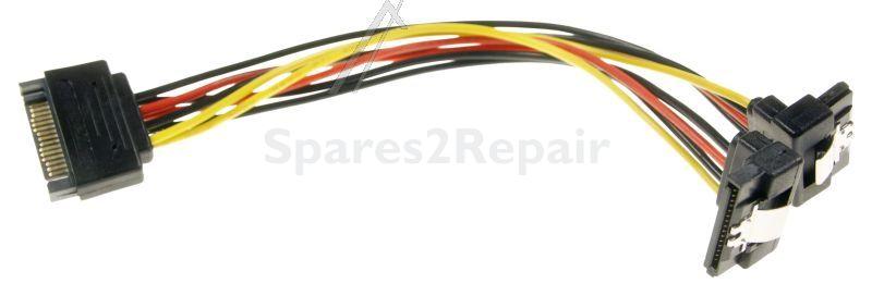 Delock Internal Power Supply Cable - Cable Power Sata 15pin > 2x Sata Hdd – Angled
