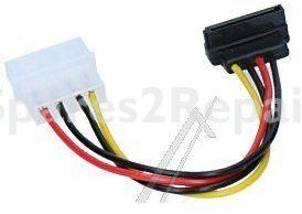 Delock Internal Power Supply Cable - Cable Power Sata Hdd > 4 Pin Male – Angled