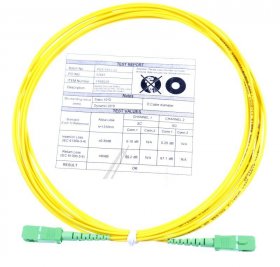 Logilink Optical Plug/optical Plug - Fibre Simplex Patch Cord, Os2 Sm G.657.a2, Sc-apc To Sc-apc, 5 M