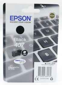 Epson Cartridge - 407 C13t07u140 Ink Cartridge Black 41 2ml