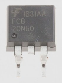 Fairchild Mos Fet Transistor - 20n60 N-kanal Mosfet, 600v 20a, Smd D2-pak 3-pin