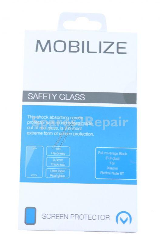 Mobilize Display Protective Plastic Film - Mobilize Glass Screen Protector - Black Frame - Xiaomi Redmi Note 8t