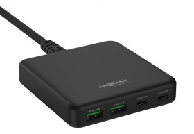 Ansmann Charger For Mobile Phone - Dc465pd Desktop Multiport Charger 3.25 A - 65 W - 2x Usb-a - 2x Usb-c