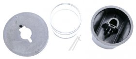 Control Knobs - 9070606 Knob E455 00b-09 1109 00 Silver [Amica]