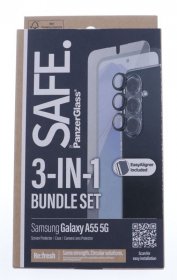 Safe By Panzerglass Display Protective Plastic Film - Bsafe95691 Safe By Panzerglass 3-in-1 Protection Pack Samsung Galaxy A55 5g