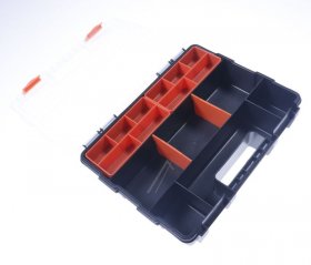 Delock Draw Storage Cabinets - 18416 Sortimentsbox Mit 21 Fachern 290 X 220 X 60 Mm Orange - Schwarz