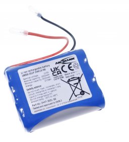 Ansmann Assmbled Battery - 10 8v-2550mah 2447-3031-50 Lithium-ion Battery Pack 74x55x19mm With Leads