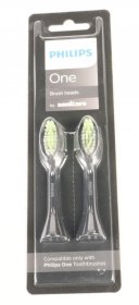Philips Tooth Brush - 881102206020 Bh1022-06 Philips One By Sonicare 2er-pack BurstenkÖpfe Schwarz