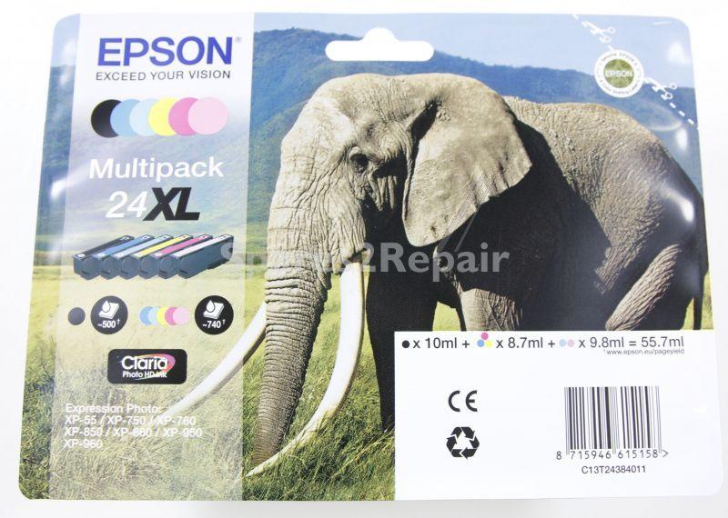 Epson Cartridge - 24xl C13t24384011 Ink Cartridge Multipack Cmyk 55 7ml