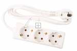Bachmann Three-way Trailing Socket - 387 270s Selly 3-way Power Strip White 1 5m H05vv-f 3g1 5mm² With Protective Contact Angled Plug