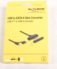 Delock Cable-plugs-adapter - 61042 Usb To Sata 6gb-s Converter With Usb Type-c™ Or Usb Type-a Connector