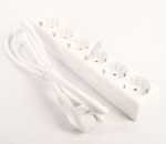 Bachmann Six-way Trailing Socket - 381 241s Selly 6-way Power Strip 1 5m White H05vv-f 3g1 50mm² With Increased Touch Protection