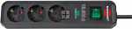 Brennenstuhl Overvoltage Protection Trailing Socket 3-way - Eco-line 13.500a Overvoltage Protection Trailing Socket 3-way, 1,5m