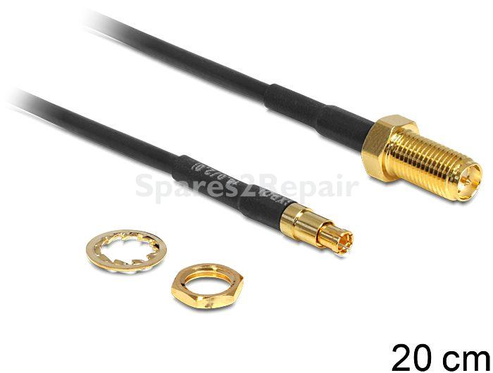 Delock Sma-cable - Antenna Cable Rp-sma Jack Bulkhead > Ts-9 Plug 200 Mm
