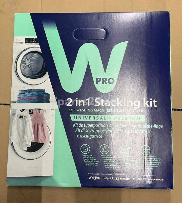 W Pro Build in Frame drawer - C00380926 484000008545 Stacking Kit With Slide Out Shelf & Integrated Hanging Rack