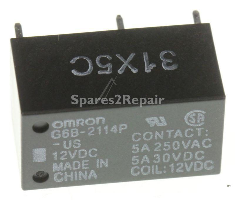 Omron Pcb Relay To 12v - 12vdc 5a-250vac Relais, 1 Wechsler