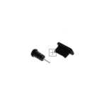 Otb Square Plug - Usb-c And Earphone Dustproof Premium Silicone Plugs, Black