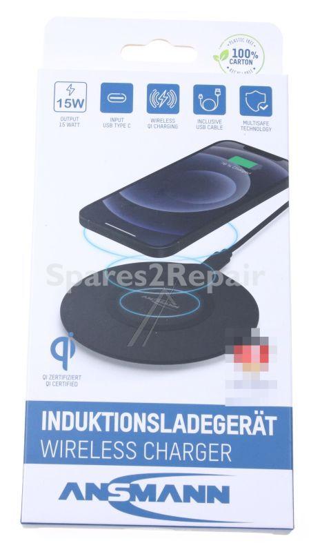 Ansmann Charger For Mobile Phone - Wiline 15r 1001-0126 Wireless Qi Charger 15w
