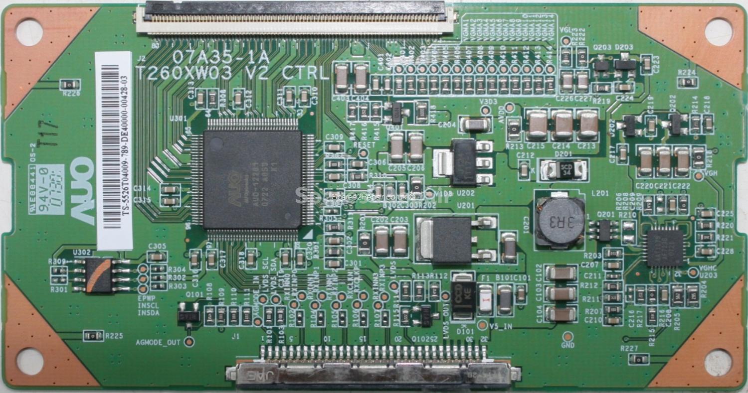 Acoustic Solutions LCD26805HD - LVDS - 07A35-1A - T260XW03 V2 CTRL