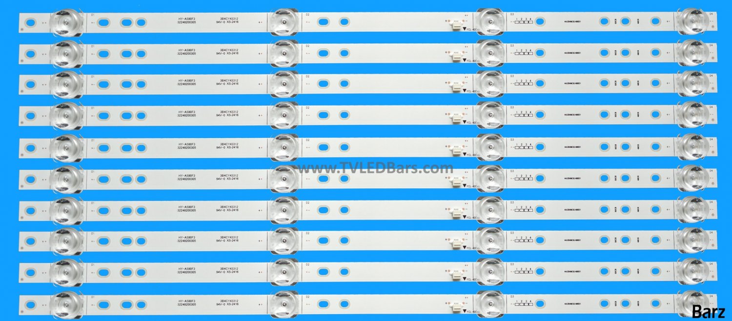 Barz LED Backlight Array Akai AK50UHD44K HY-A500F3 32248200305 44.0049C8.48001 8pcs