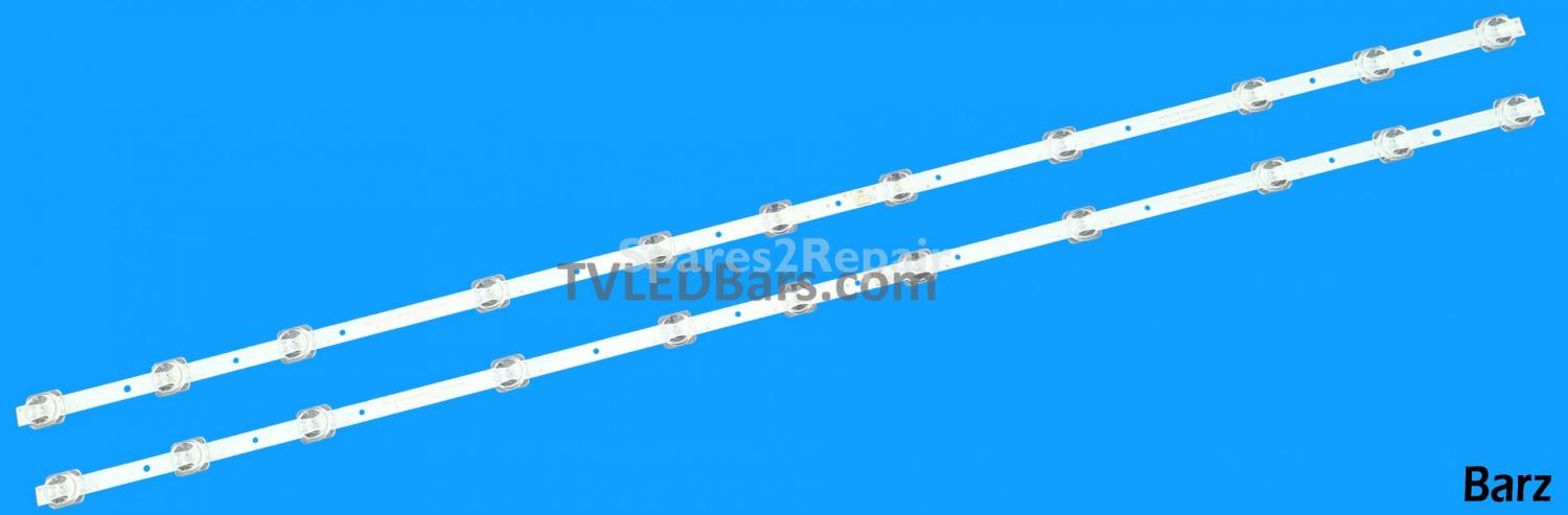 TCL LED Backlight Array TCL 43DP628 43" LVU430NDEL AD9W08 V2  / AD9W18 V1 GIC43LB32-3030F2.1D-V0.7-20180420 4C-LB4311-ZM08J 2pcs