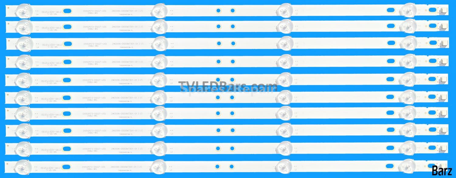 Baird LED Backlight Array Baird TI4910DLEDDS Cello C50ANSMT-4K V2 49" DS49M82 DS50M73-DS07-V01 10pcs