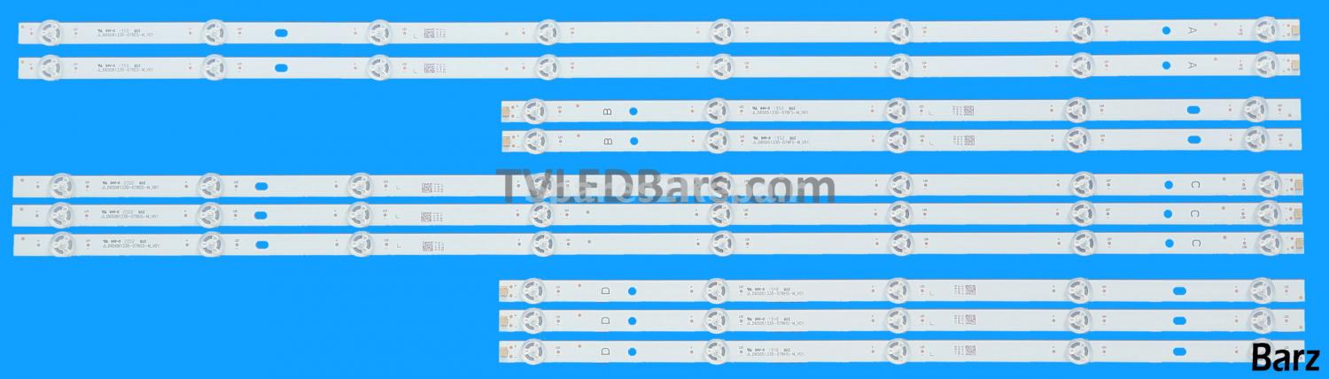 Barz LED Backlight Array Vestel 65" VES650QNTL-2D-N41 VES650QNTS-2D-N41 VES650QNTB-2D-N41 N42 N43 N44 RF-CF650001AE30-0801 + RF-CF650001CE30-0801 + RF-CF650001DE30-0501 + RF-CF650001BE30-0501 10pcs