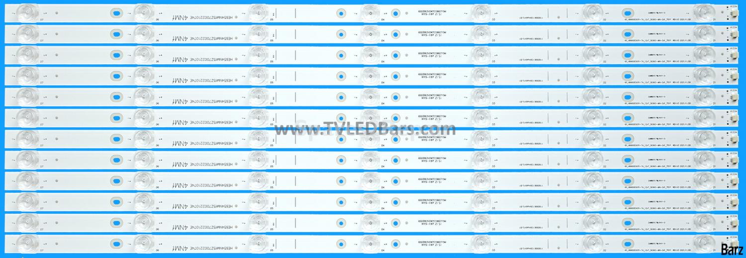 Hisense LED Backlight Array Hisense H65A6500UK H65A6500 HD650S3U51-TA HISENSE_65_HD650S3U51-TA_12X7_3030C_D6T-2D1_7S1P 12pcs