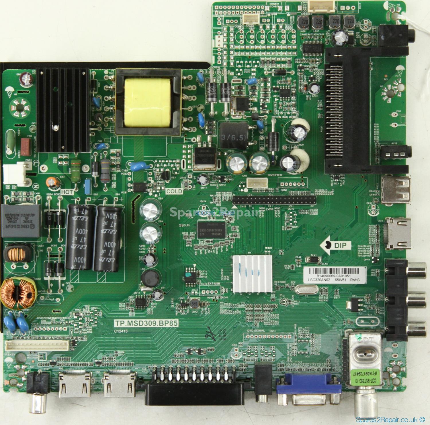 Blaupunkt 32/133I-WB-5B2-HKUP - Main Board - B14090069 - TP.MSD309.BP85
