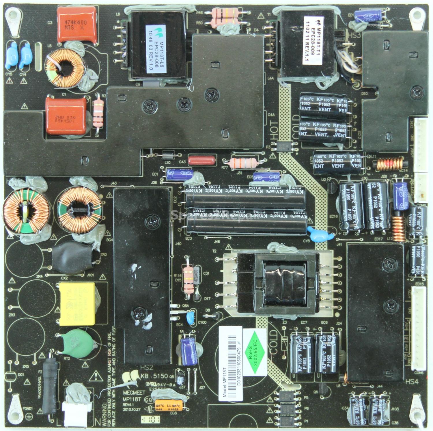 Bush BLED42FHDAE - Power Supply - MP118T - REV:1.1