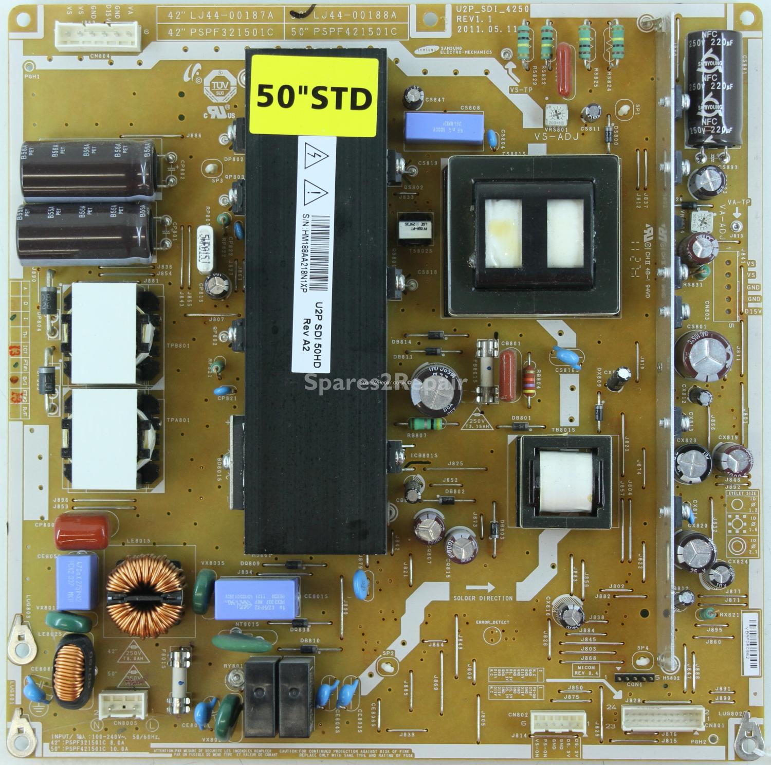 Bush BPDP50HD - PSU - LJ44-00188A REV1.1 - PSPF421501C Rev A2 - U2P_SDI_4250
