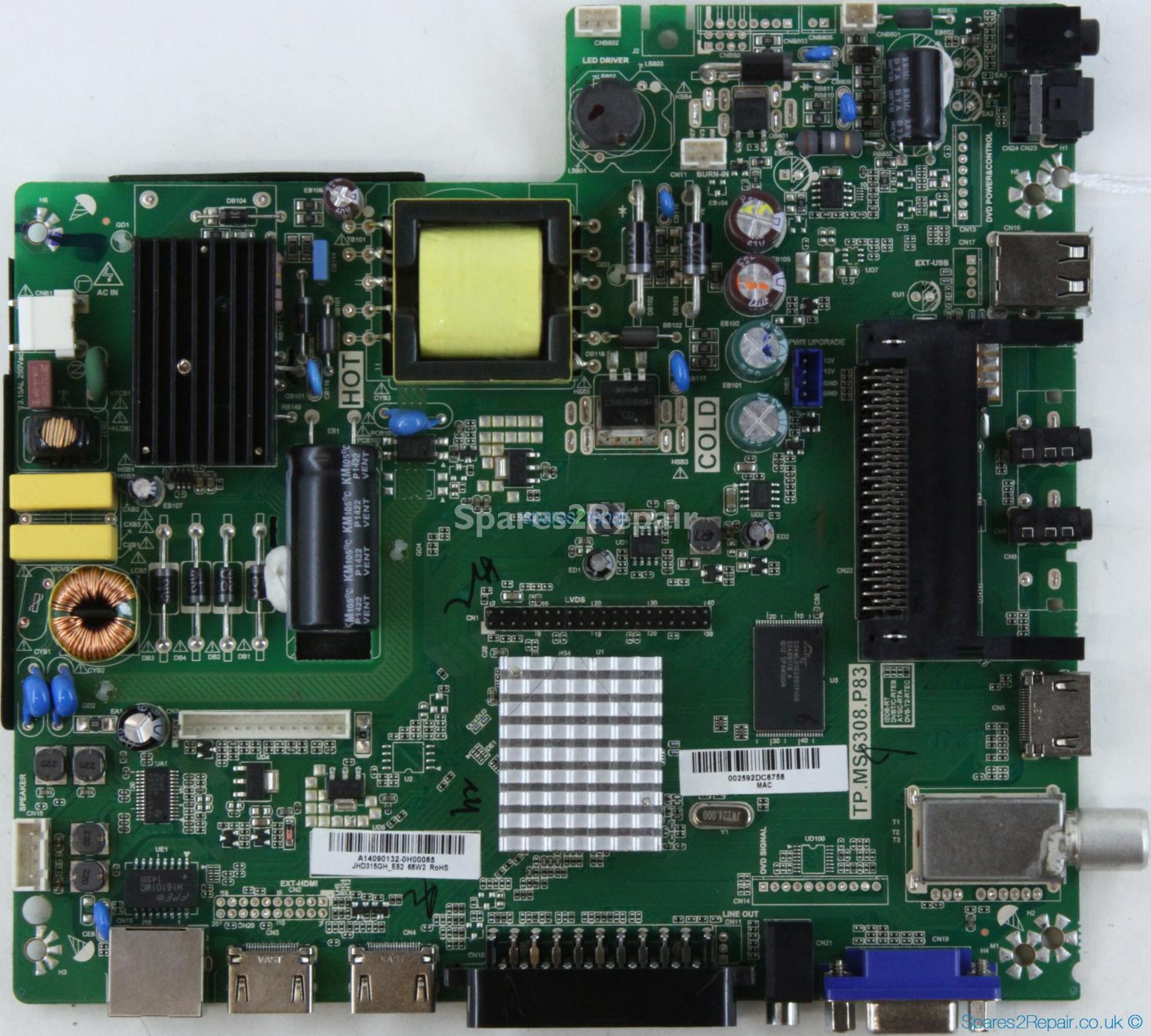 Hisense LHD32D33TUK - Main AV - TP.MS6308.P83 - A14090132 - 170669