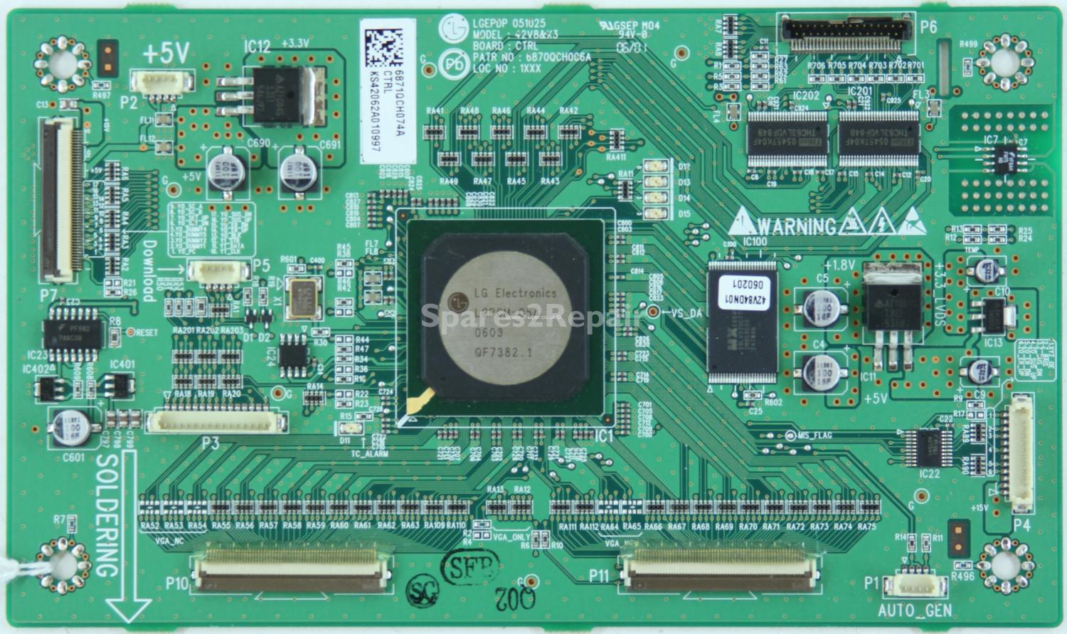 LG 42PC1DV - Logic CTRL - 6871QCH074A - 6870QCH006A - PDP 051025 - 42V8&X3 CTRL