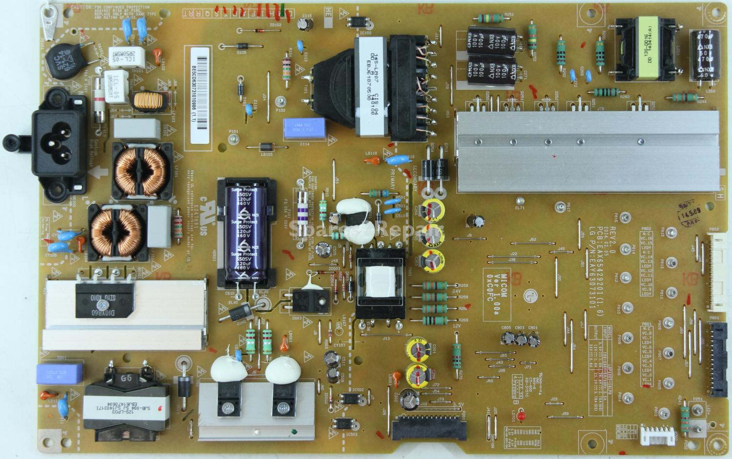 LG 60LB730V - PSU - EAY63073101 - REV2.0 - EAX65429201(1.6) - Ver 1.00a