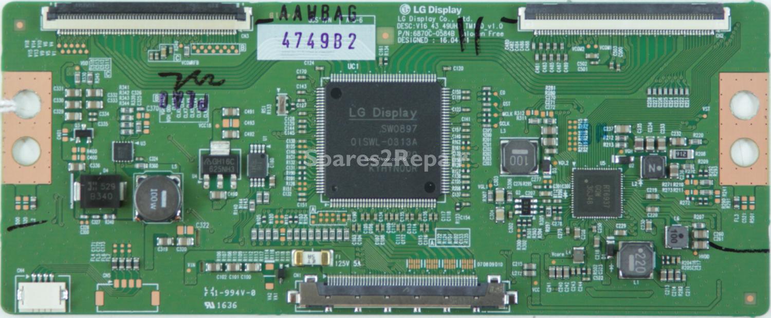 LG 49UH603V - T-Con - 6871L-4749B - 6870C-0584B - V16_43_49UHD_TM120_v1.0