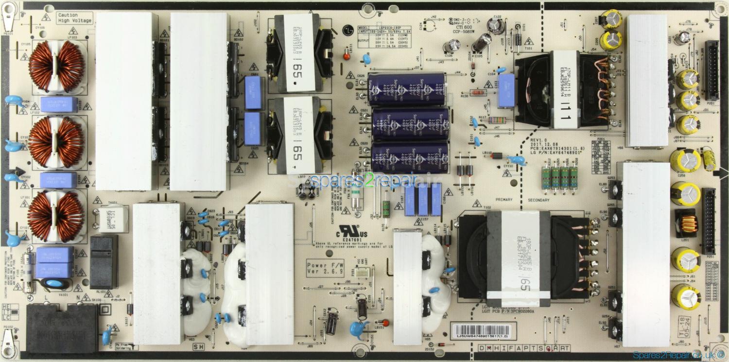 LG OLED65C8PLA - Power Supply - EAY64748901 REV1.0 - EAX67914301(1.6)