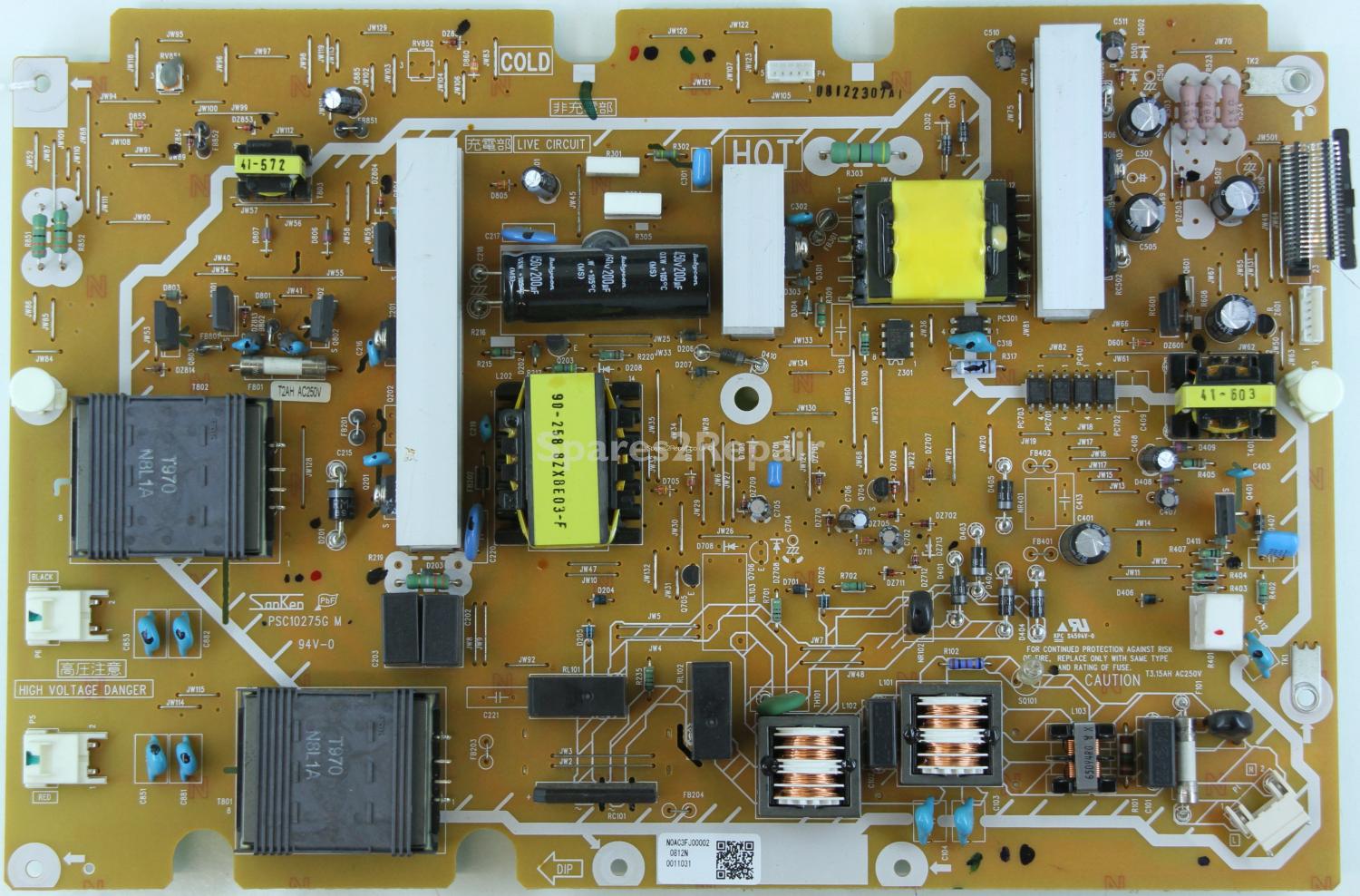 Panasonic TX-L37S10B - Main AV - PSC10275G M - N0AC3FJ00002 - 0812N