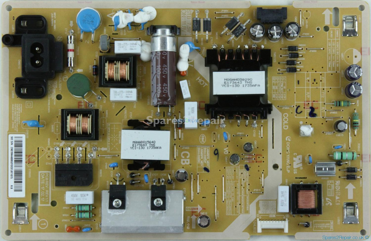 Samsung UE40M5000AK - Power Supply - BN44-00852F - REV 1.1 - L48MSFR_MDY
