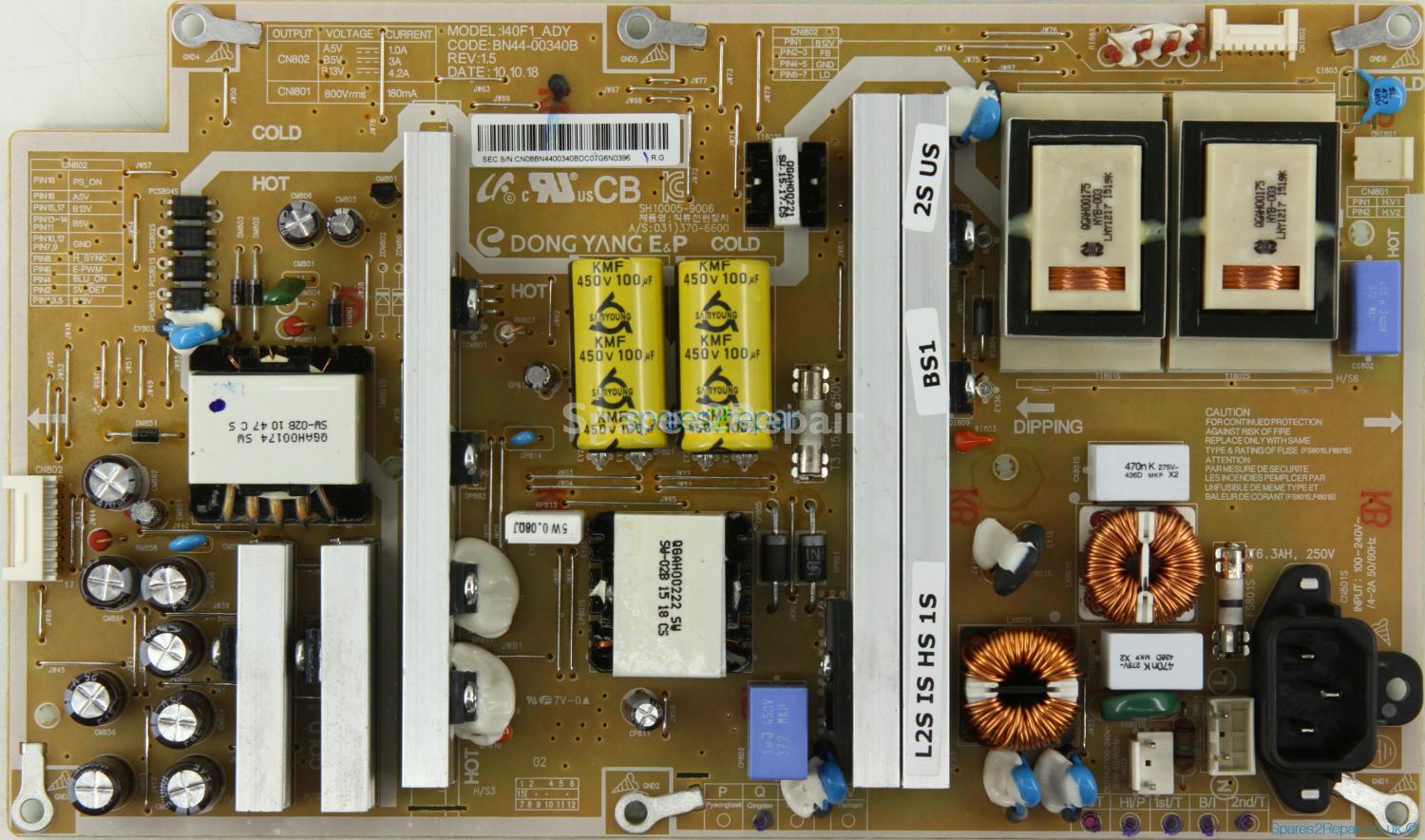 Samsung Power Supply - BN44-00340B - I40F1_ADY