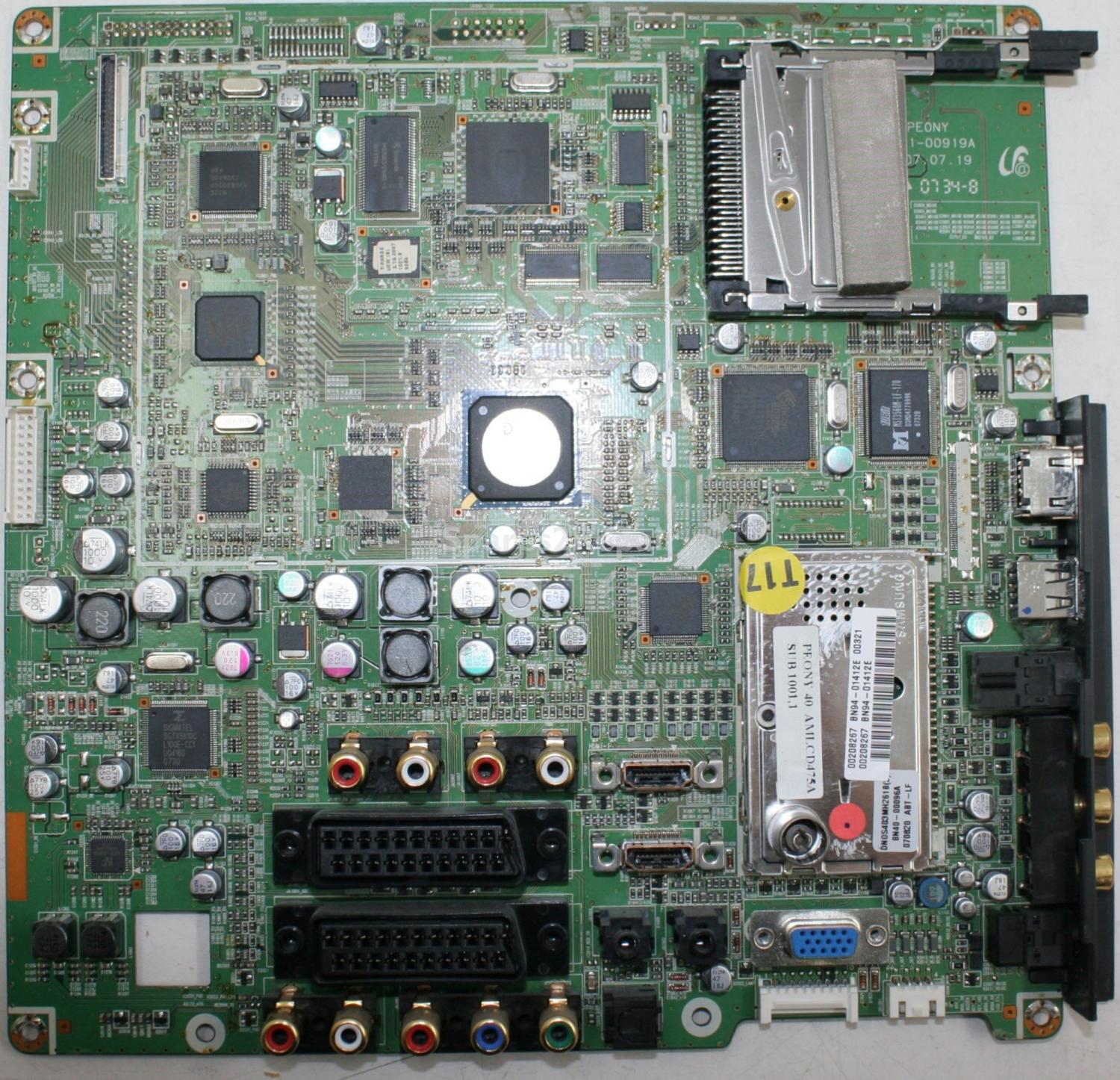 Samsung LE40F86BD - Main AV - BN94-01412E - BN41-00919A - PEONY